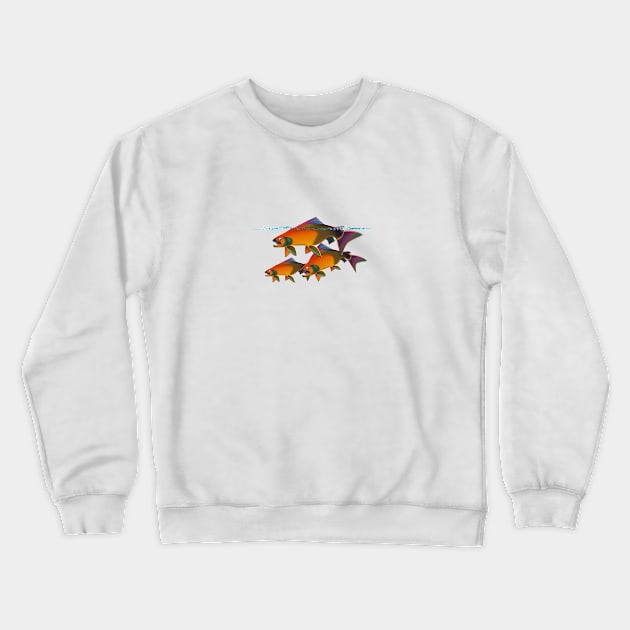 Traveling Trout Crewneck Sweatshirt by MikaelJenei